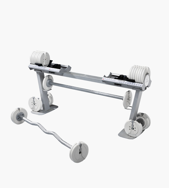 Pure Series MAX 45.3kg 可変式ダンベル 25kg専用 バーベルコンバーター ホワイト